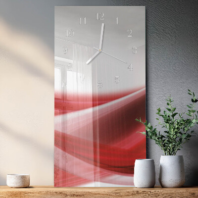 Verticale rechthoekige glazen wandklok Abstractie