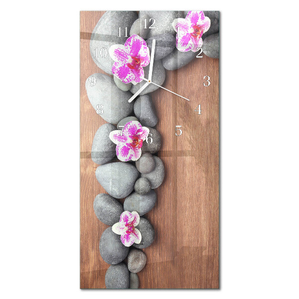 Glazen klok verticaal Orchideeënstenen