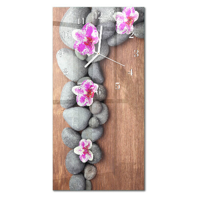 Glazen klok verticaal Orchideeënstenen