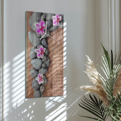 Glazen klok verticaal Orchideeënstenen