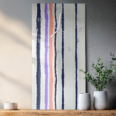 Decoratieve glazen klok verticaal Strepen