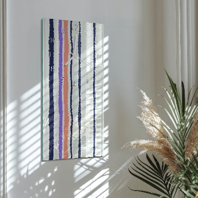 Decoratieve glazen klok verticaal Strepen