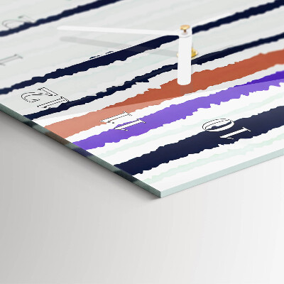 Decoratieve glazen klok verticaal Strepen