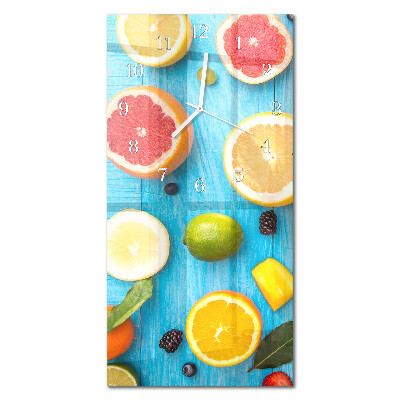 Glazen klok verticaal Fruit
