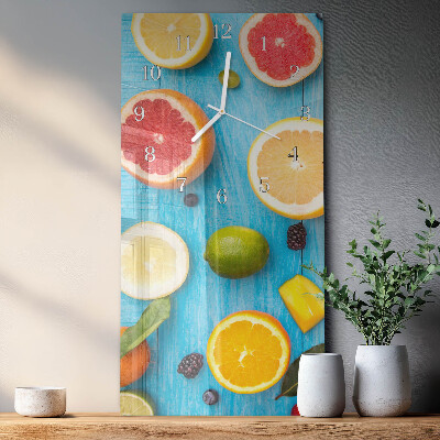 Glazen klok verticaal Fruit