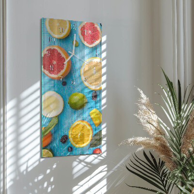 Glazen klok verticaal Fruit