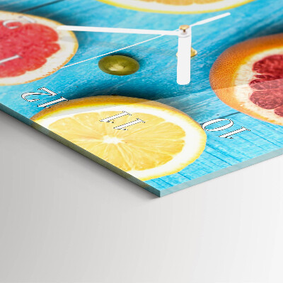 Glazen klok verticaal Fruit