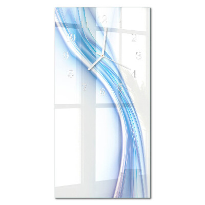 Rechthoekige glas klok verticaal Blauwe abstractie