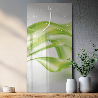 Decoratieve glazen klok verticaal Abstracte lijnen