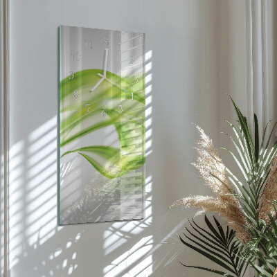 Decoratieve glazen klok verticaal Abstracte lijnen