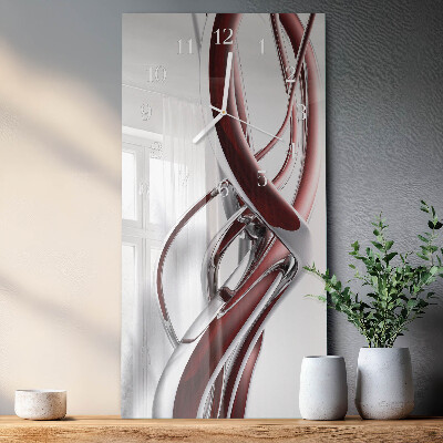 Rechthoekige glas klok verticaal Patroon