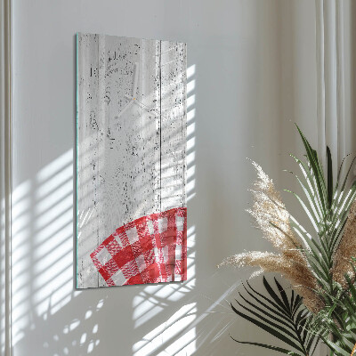Verticale rechthoekige glazen wandklok Patroon