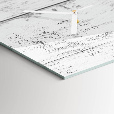 Verticale rechthoekige glazen wandklok Patroon