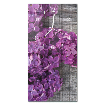 Decoratieve glazen klok verticaal Bloemen