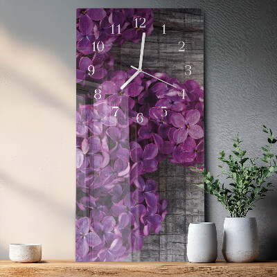 Decoratieve glazen klok verticaal Bloemen