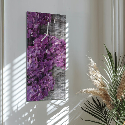 Decoratieve glazen klok verticaal Bloemen