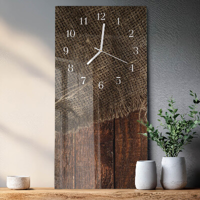 Verticale rechthoekige glazen wandklok Patroon