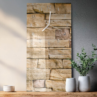 Rechthoekige glas klok verticaal Muur