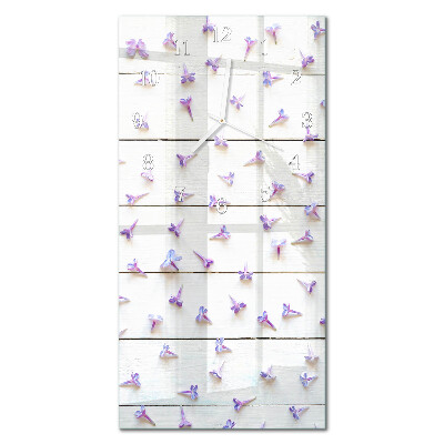 Verticale moderne glazen wandklok Patroon