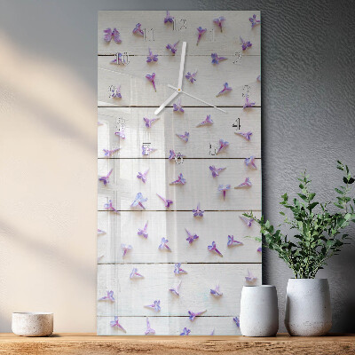Verticale moderne glazen wandklok Patroon