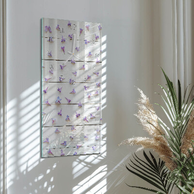 Verticale moderne glazen wandklok Patroon
