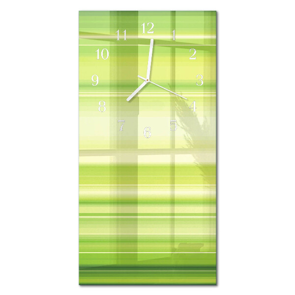 Verticale moderne glazen wandklok Patroon