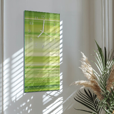 Verticale moderne glazen wandklok Patroon