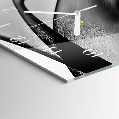 Decoratieve glazen klok verticaal Patroon