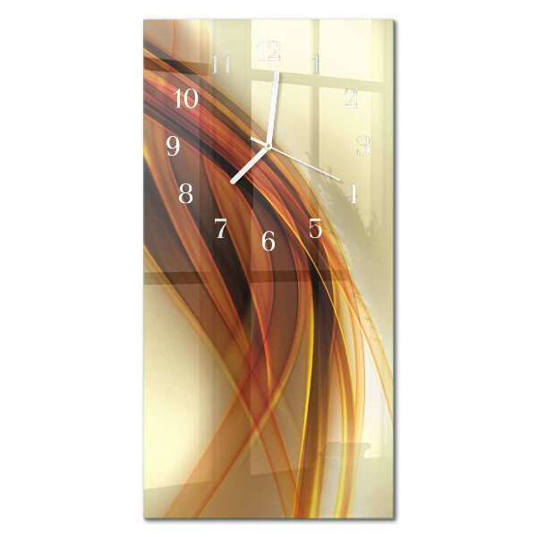 Verticale moderne glazen wandklok Patroon