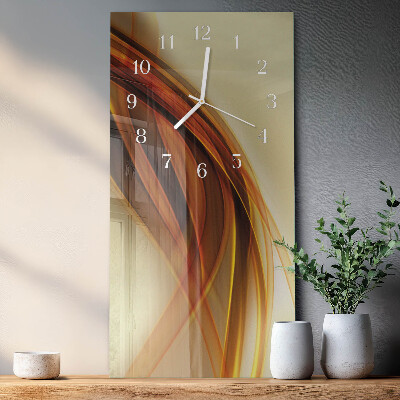 Verticale moderne glazen wandklok Patroon