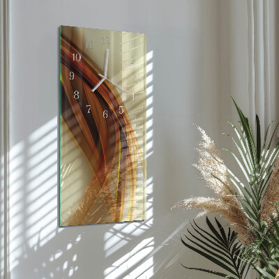 Verticale moderne glazen wandklok Patroon