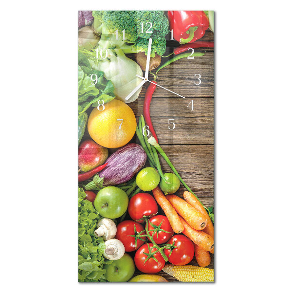 Decoratieve glazen klok verticaal Groenten