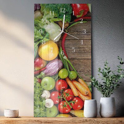 Decoratieve glazen klok verticaal Groenten