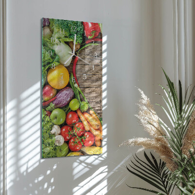 Decoratieve glazen klok verticaal Groenten