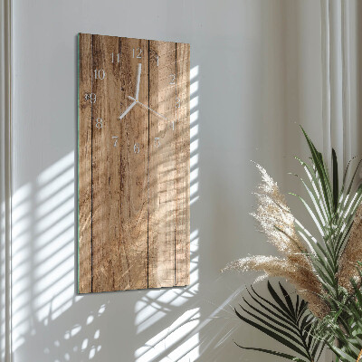 Rechthoekige glas klok verticaal Hout
