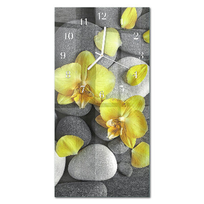 Decoratieve glazen klok verticaal Bloemsteen