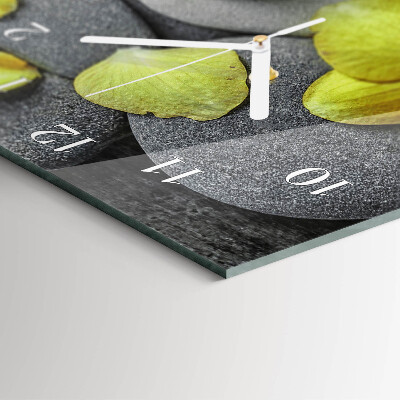 Decoratieve glazen klok verticaal Bloemsteen