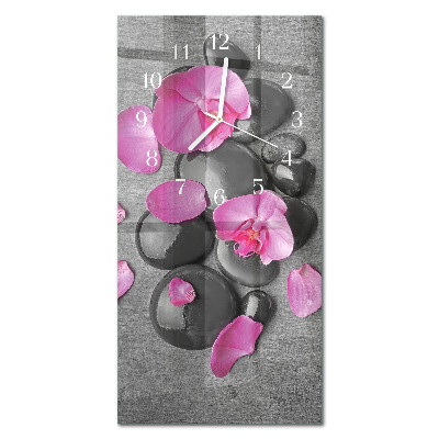 Decoratieve glazen klok verticaal Orchideeënstenen