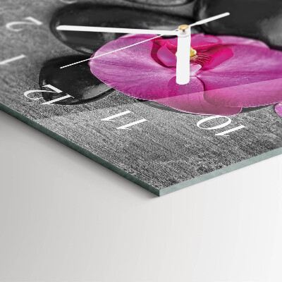 Decoratieve glazen klok verticaal Orchideeënstenen