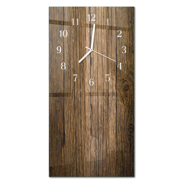 Rechthoekige glas klok verticaal Hout