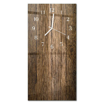 Rechthoekige glas klok verticaal Hout