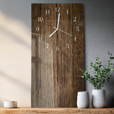 Rechthoekige glas klok verticaal Hout