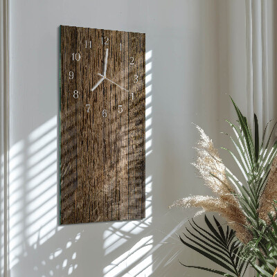 Rechthoekige glas klok verticaal Hout