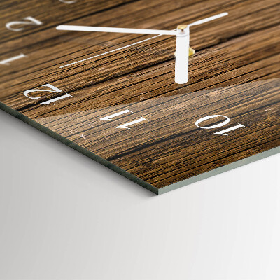 Rechthoekige glas klok verticaal Hout