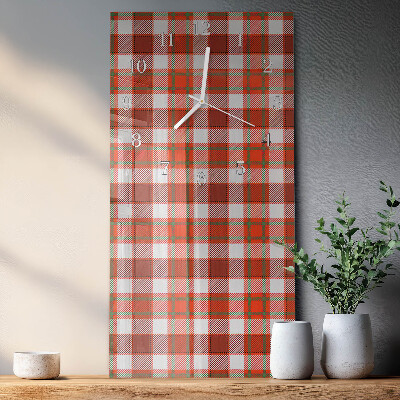 Verticale moderne glazen wandklok Netto