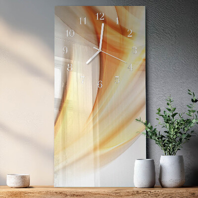 Verticale rechthoekige glazen wandklok Patroon
