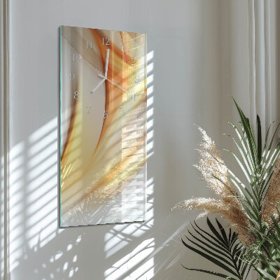 Verticale rechthoekige glazen wandklok Patroon