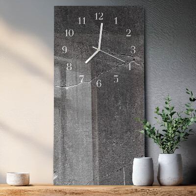 Glazen klok verticaal Stenen muur