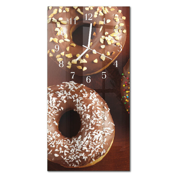 Decoratieve glazen klok verticaal Donuts