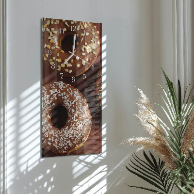 Decoratieve glazen klok verticaal Donuts